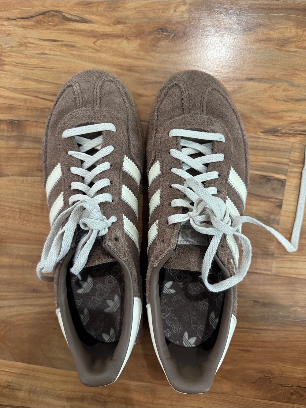 adidas Brown Suede spezial with Cream Stripes